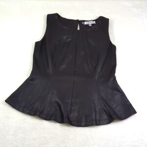 Jennifer Lopez XS/S peplum faux leather top